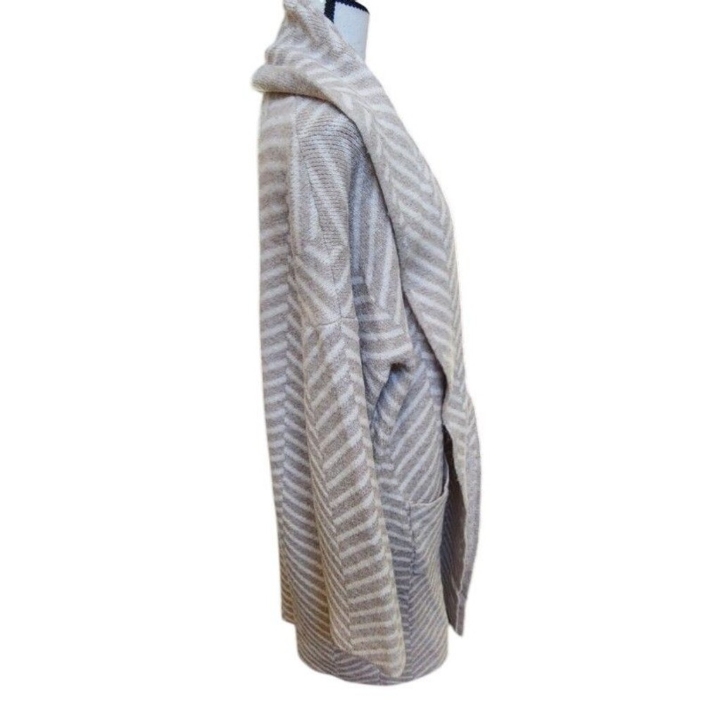A New Day Coatigan Size 2X Open Front Chevron Pattern Shawl Collar - Picture 3 of 10